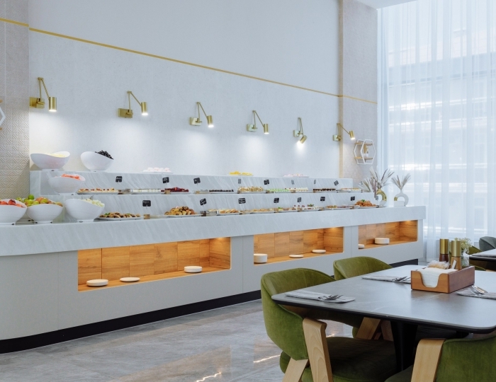 Ресторан шведской линии MOON - Отель «Зенит Резорт отель и СПА Ультра Все Включено» Анапа