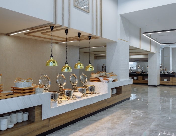 Ресторан шведской линии MOON - Отель «Зенит Резорт отель и СПА Ультра Все Включено» Анапа