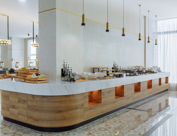 Ресторан шведской линии MOON - Отель «Зенит Резорт отель и СПА Ультра Все Включено» Анапа