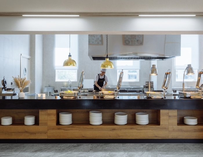 Ресторан шведской линии MOON - Отель «Зенит Резорт отель и СПА Ультра Все Включено» Анапа